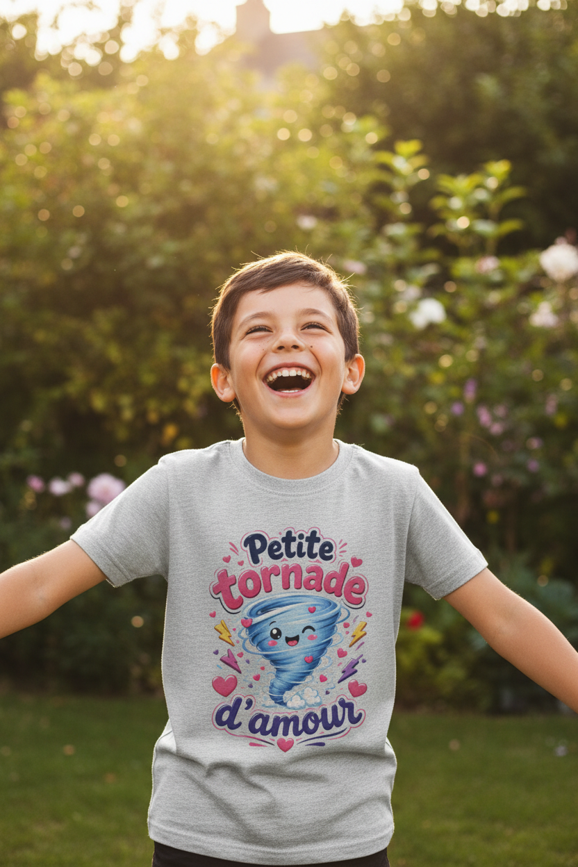 T-shirt Sport Grey enfant Petite tornade d'amour