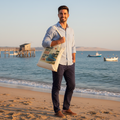 Tote bag naturel/beige imprimé « Bordeaux dans le cœur »