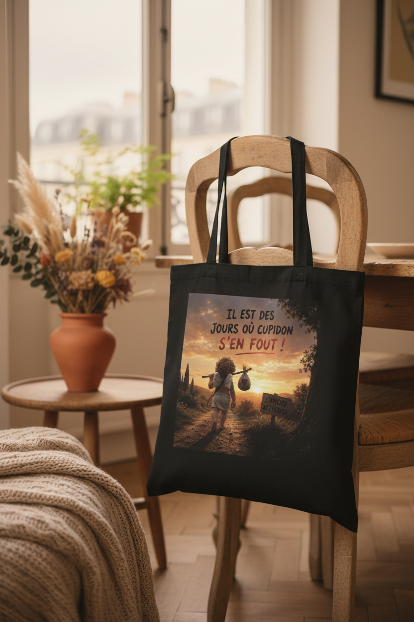Tote noir chaise